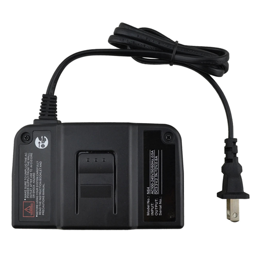 US Plug Universal Power Supply Cord Cable AC Adapter for Nintendo 64