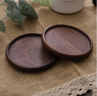 1pcs 1 шт., прочные подставки из ореха или бука, подставки под тарелки, декоративные квадратные круглые Жаростойкие подставки для напитков, чайная подставка для кофейной чашки - Цвет: 1pcs