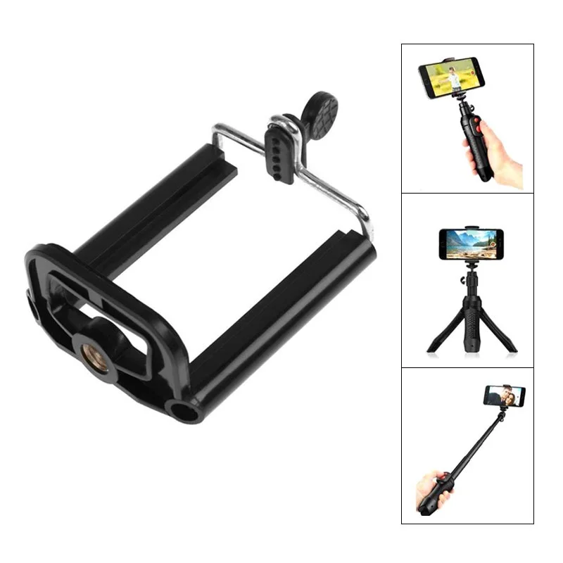 

Universal Cellphone Holder Clip Clamp Holder Stand U Slot Mount Self-timer Bracket Rack Pad Tripod for iPhone 6S 7 Plus