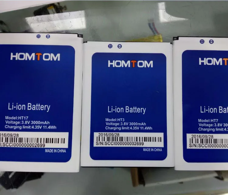

3.8V batteries Rechargeable Li-ion Li-polymer Built-in lithium polymer battery for HOMTOM HT17 pro HT3 3000mah
