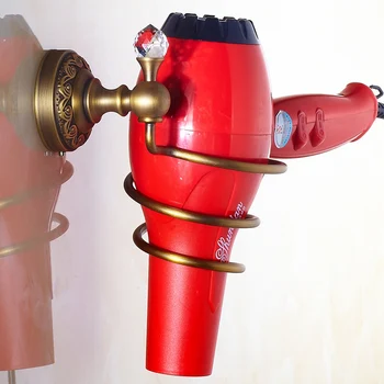 

Bathroom wall-mounted storage hair tube rack storage rack all copper retro hair dryer rack wx6201412