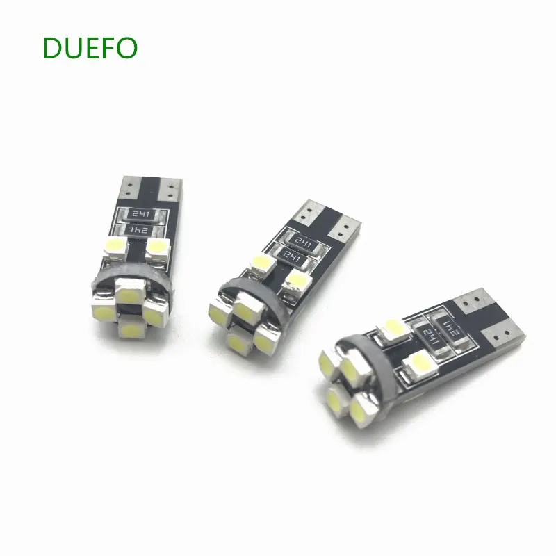 

100pcs/lot Canbus T10 8Smd led canbus1210 3528 Led No Obc Error 194 168 W5w car led Interior Lights