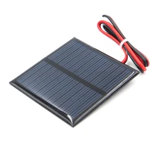 1pc x 5.5V 80mA with 30cm extend wire Solar Panel Polycrystalline Silicon DIY Battery Charger Small Mini Solar Cell cable toy