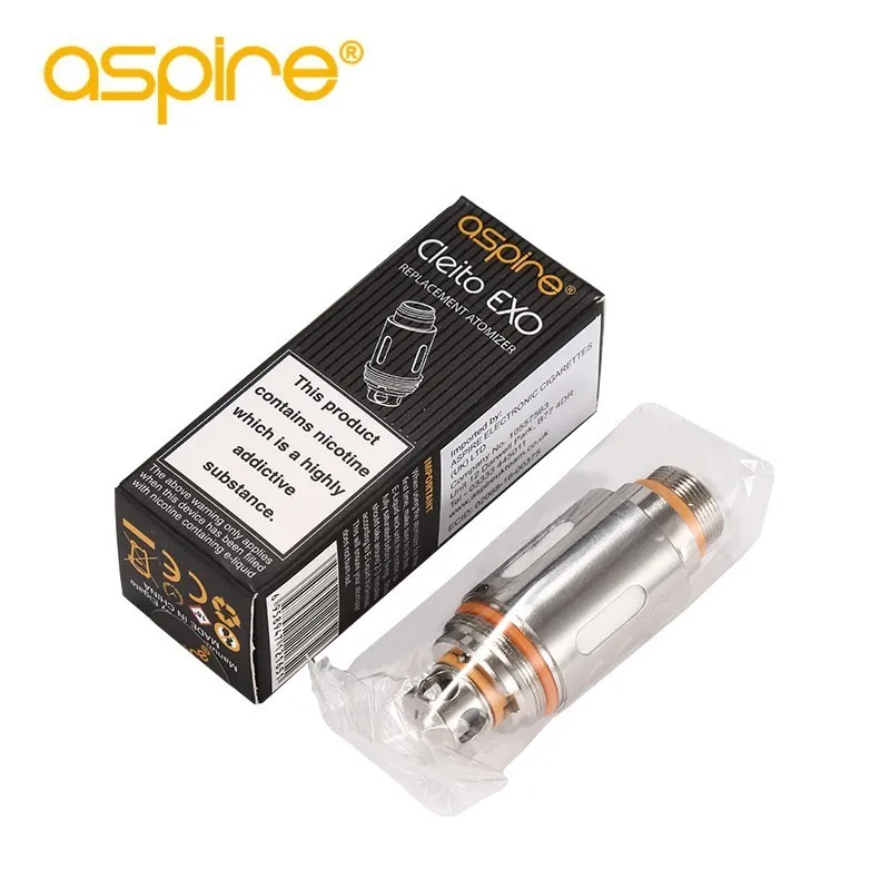 

5pcs/Lot Electronic Cigarette Aspire Cleito EXO Coil 0.16ohm Resistance Atomizer Replacement Vape Head Support Max 100W