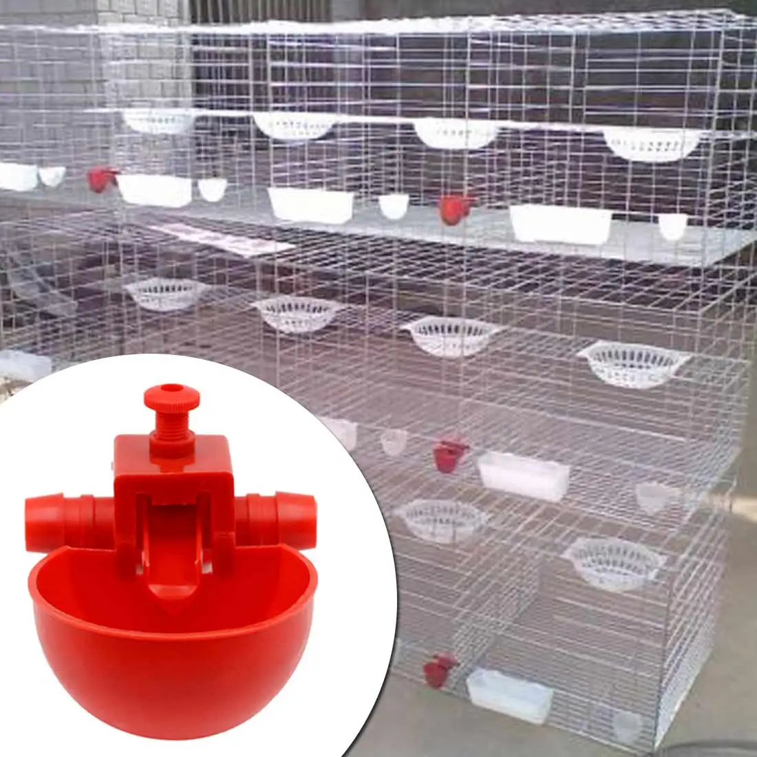 

10pcs/set Water Drinking Cups Chicken Fowl Drinker Cups Bird Feeders Breeding equipment Automatic Bird Coop Feed Poultry