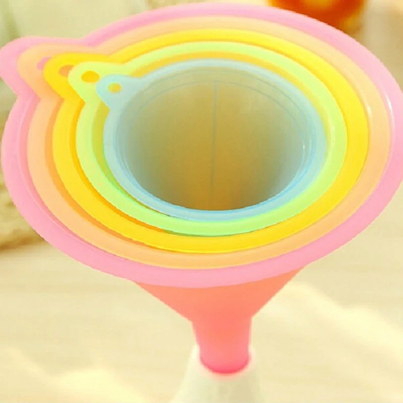 5pcs/Set Plastic Funnel Small Medium Large Variety Liquid Oil Kitchen Set Funnel Small Medium Liquid Oil Large Variety Kit