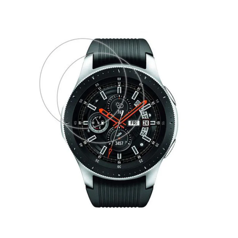 

2 x Tempered Glass Clear Protective Film Protection For Samsung Galaxy Watch 42MM 46MM Smartwatch Display Screen Protector Cover