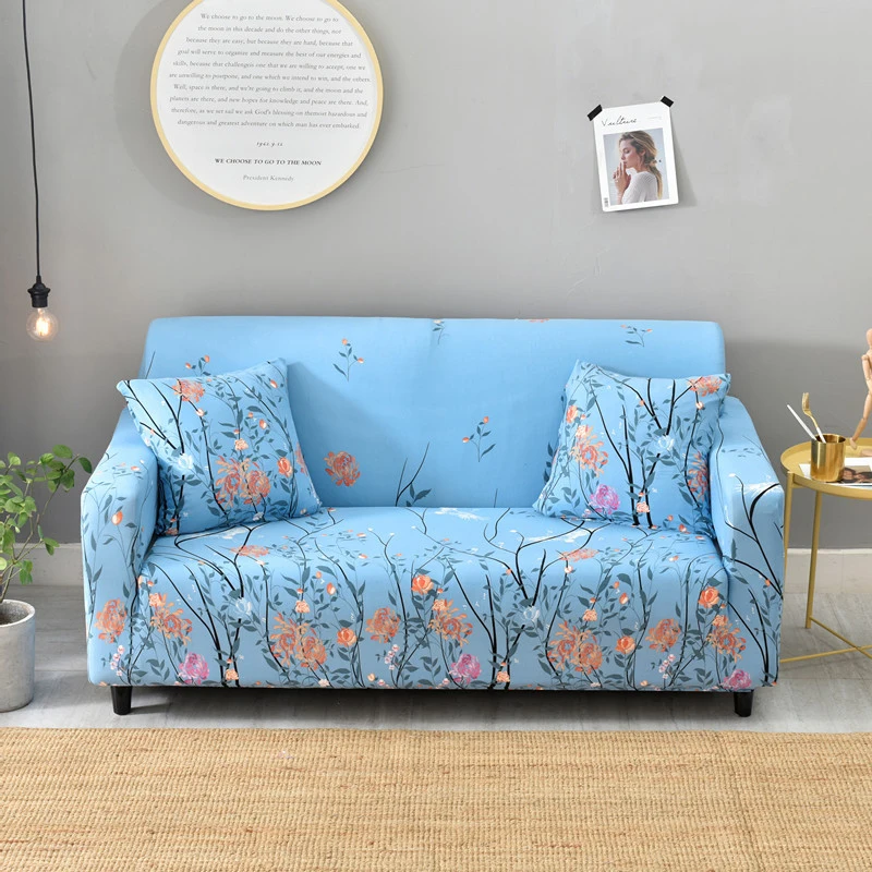 

Comfortable Elastic Sofa Cover Tight Wrap Slip-Resistant Sectional Full Sofa Cover/Single/Two/Three/Four-Seater Pillow Set