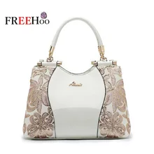 Европейская мода, сумки для женщин, вышивка, роскошная, лакированная, из искусственной кожи, известный бренд, дизайнерская белая сумка, женская сумка-мессенджер