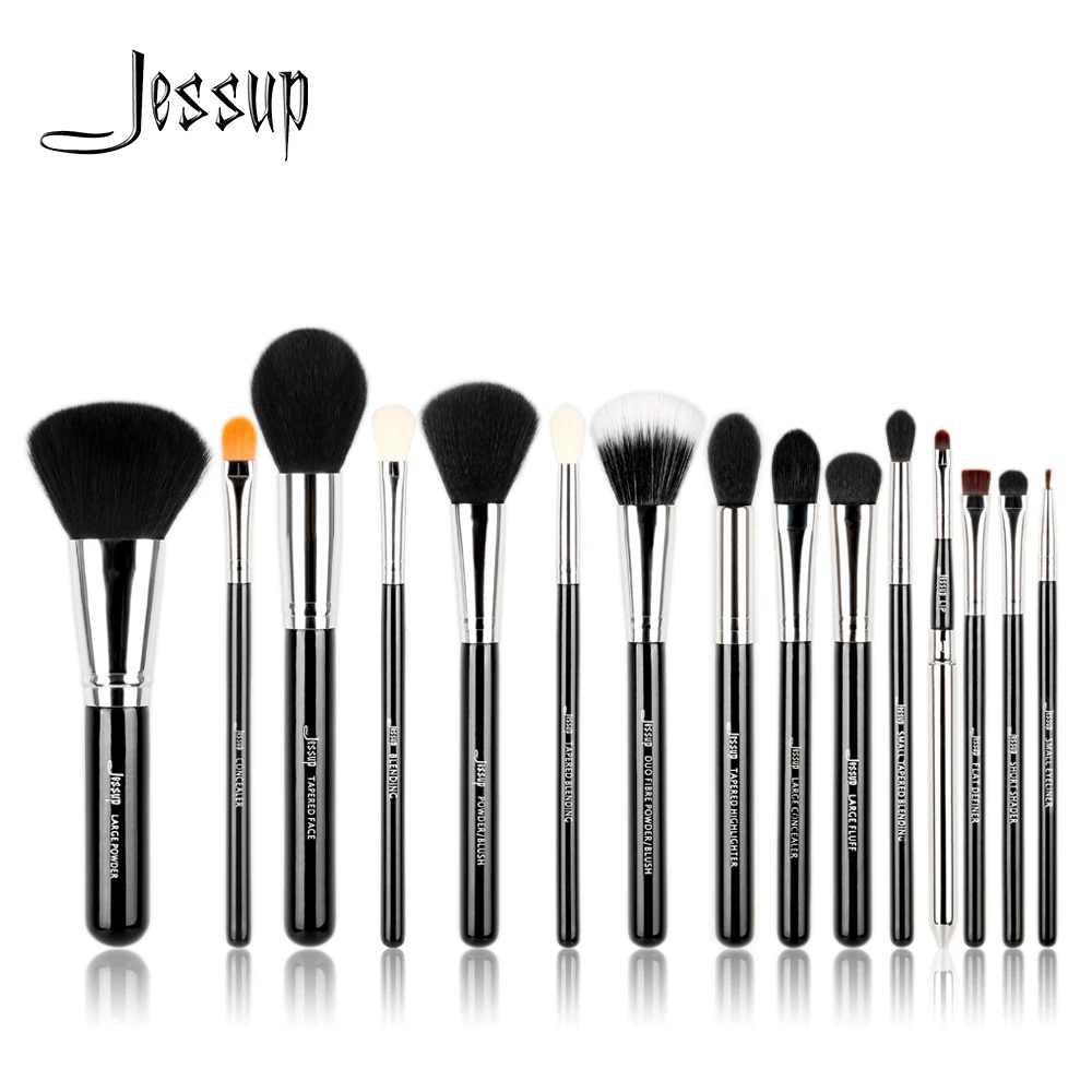 

Jessup brushes 15PCS Professional Makeup brushes set Beauty tools Make up brush Cosmetic Powder Foundation Eyeliner