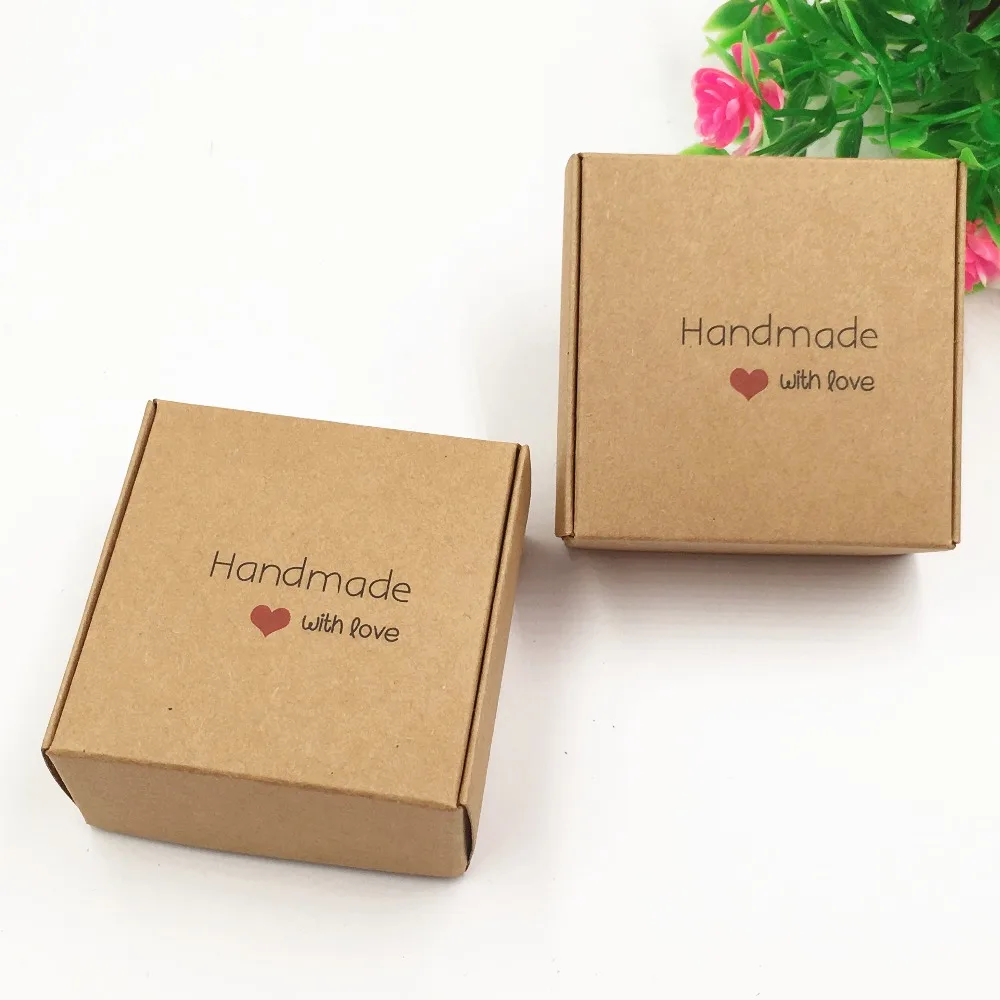100pcs/lot 6.5*6.5*3cm brown color package paper boxes wholesale gift boxes wrapping paper cheap price gift packaging paper box -in Jewelry Packaging ...