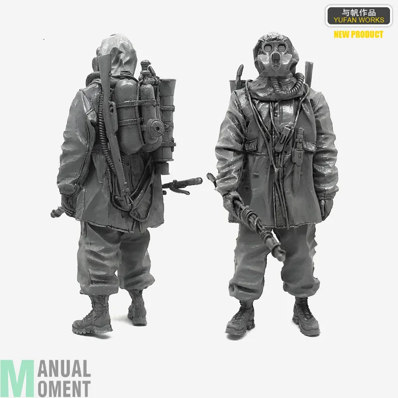 Миниатюрный 1/35 Doomsday Биохимический корпус индивидуальный Солдат Смола Модель