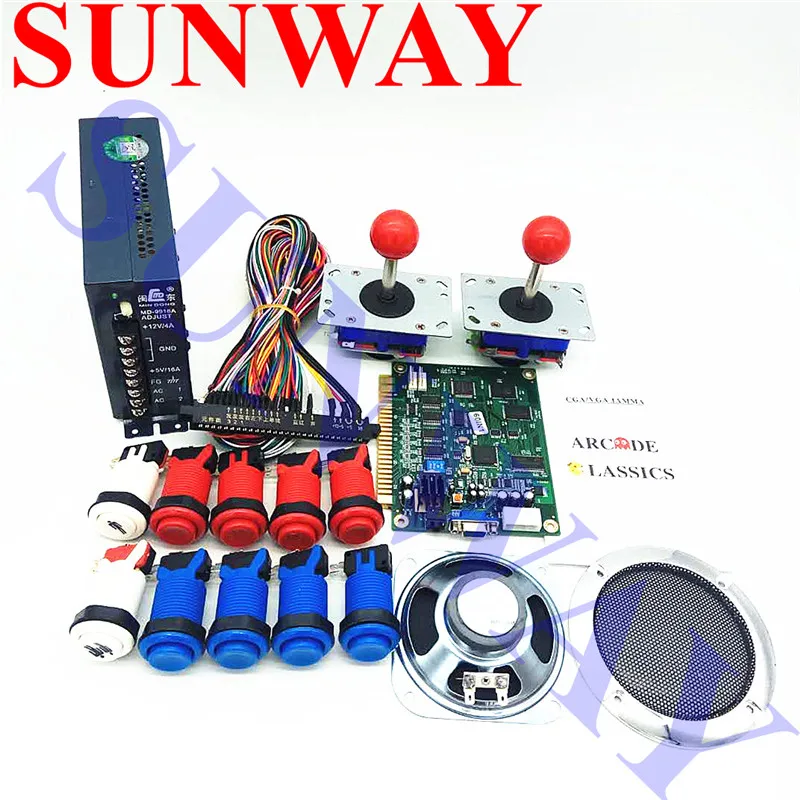 Классическая Джамма Аркады 60 в 1 игровой DIY Kit с источника питания динамик, аркада джойстик, американский кнопка, джамма проводов