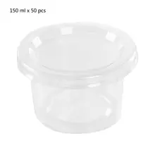 50 шт одноразовые чашки набор 150 мл контейнер для соуса горшок Jello Shot Cup Slime хранение с крышкой для кетчупа