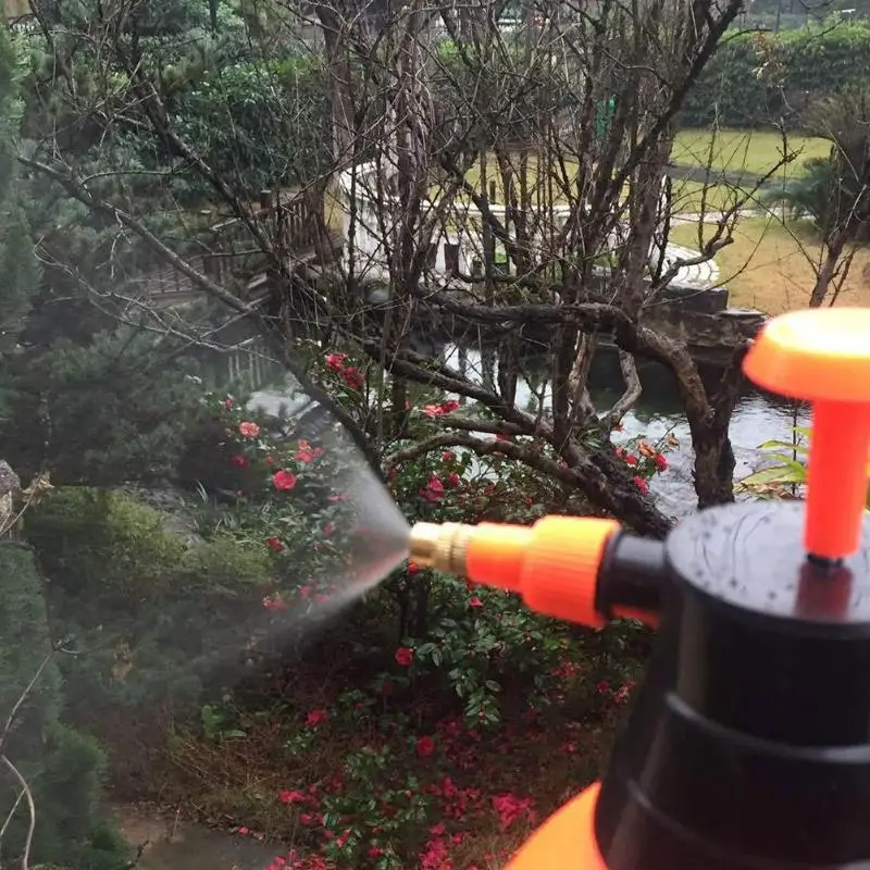 Оранжевый Портативный давление Сад Спрей Бутылка орошения растений Лейка опрыскиватель