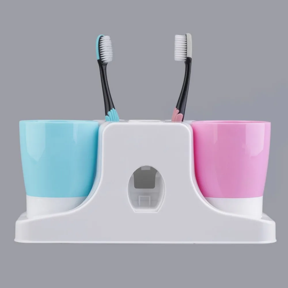 24.2 x 9.5 x 11cm Toothbrush Toothpaste Cup Holder Stand Storage Set