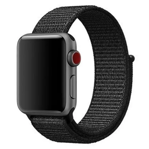 Ремешок для apple watch band sport loop apple watch 5 4 3 band 44 мм 40 мм iwatch 5 4 42 мм 38 мм correa нейлоновый браслет pulseira nato - Цвет ремешка: whole black