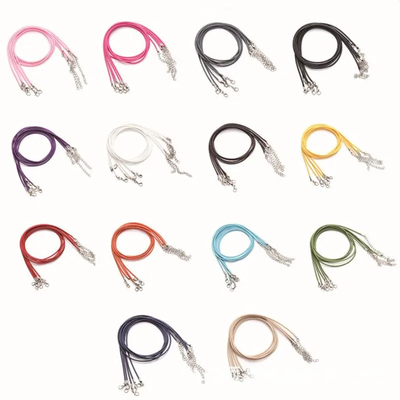 

5 pcs Lobster Clasps Leather Rope for Pendant Necklace Bracelet Cord String diy Jewelry Findings & Components Making Accessories