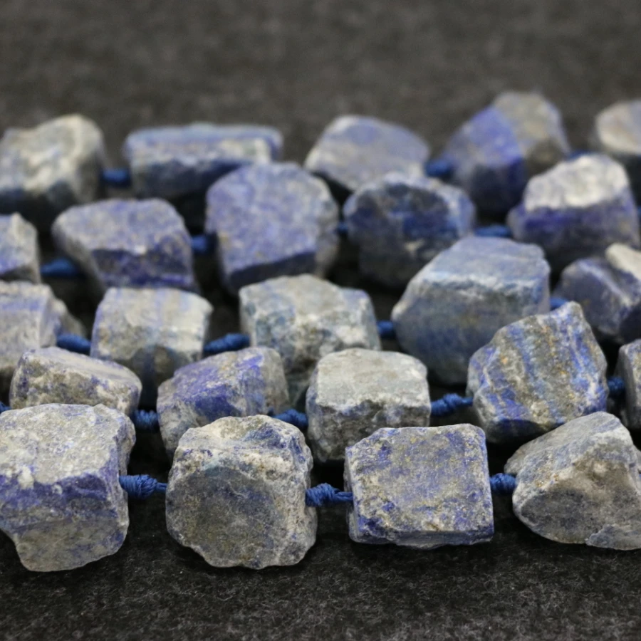 Druzy синий грубые вырезать самородок бусины ожерелье 20-25x25-35mm драгоценные камни