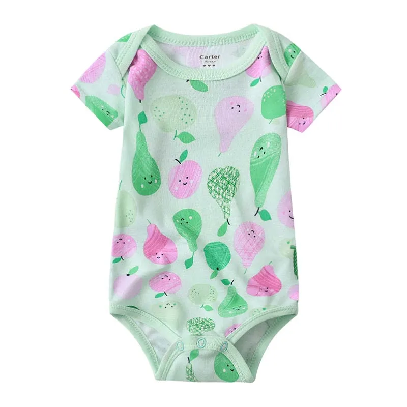 Babies Boys Bodysuit Newborn Baby Girls Clothing Shortt Sleeve 3 6 9 12 18 24 Months Summer Clothes