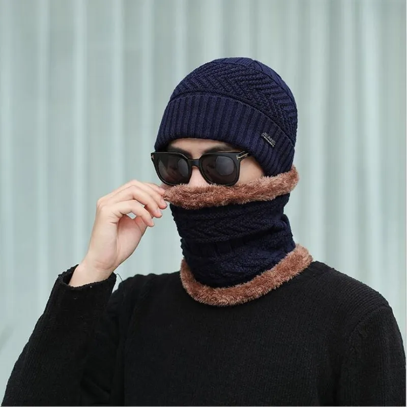 Зимняя шапка Skullies Beanies шапки зимние для мужчин и женщин шерстяной шарф Балаклава