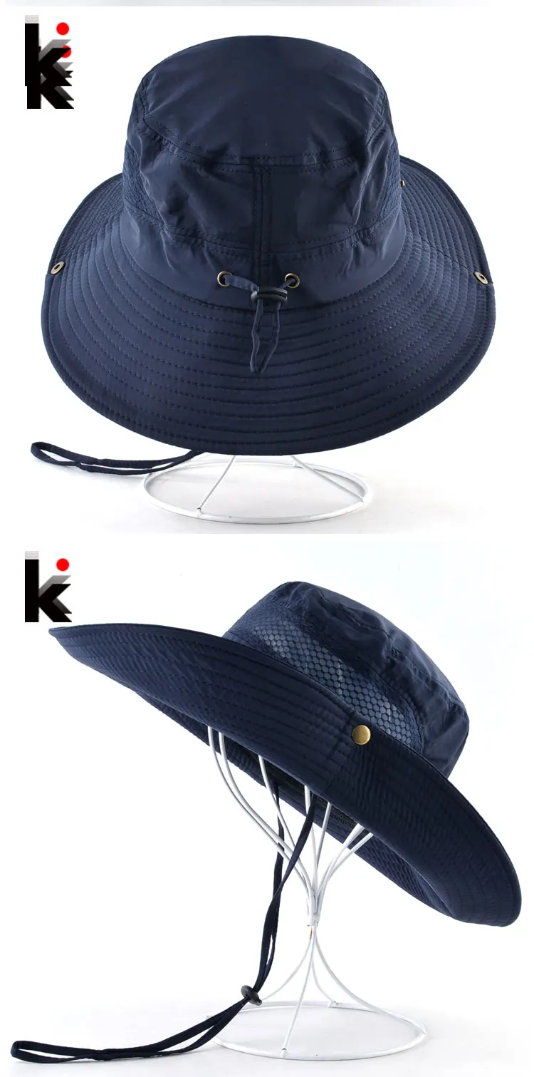 Мужские летние ведро шляпа с широкими полями ВС шапки женские пляжные наружное козырек шапки для мужчин Открытый Рыбалка восхождение Боб вводная кепка