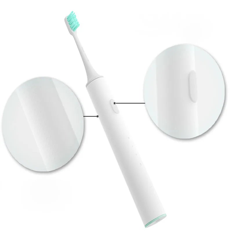 Xiaomi Mi домашняя DDYS01SKS Водонепроницаемая электрическая зубная щетка зарядка звуковая волна Автоматическая Мягкая зубная щетка головка домашняя пара детей - Цвет: Белый