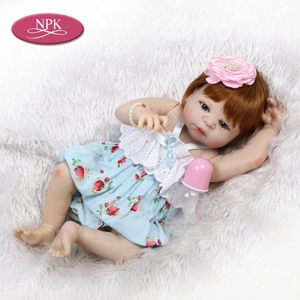NPK 57CM Bebe Reborn Doll Full Body Silicone Reborn Baby Doll Realistic Boneca Menina Toddler Girl Toys Child Birthday Gifts  (5)