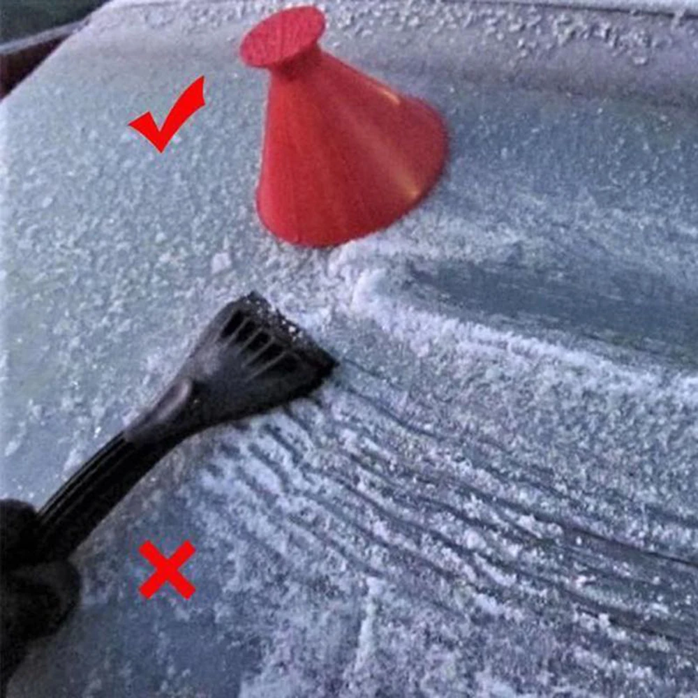 Волшебная Лопата для удаления конусовидной формы, инструмент для зимнего автомобиля, воронка для снега, лобового стекла, скребок для льда, щетка для удаления снега