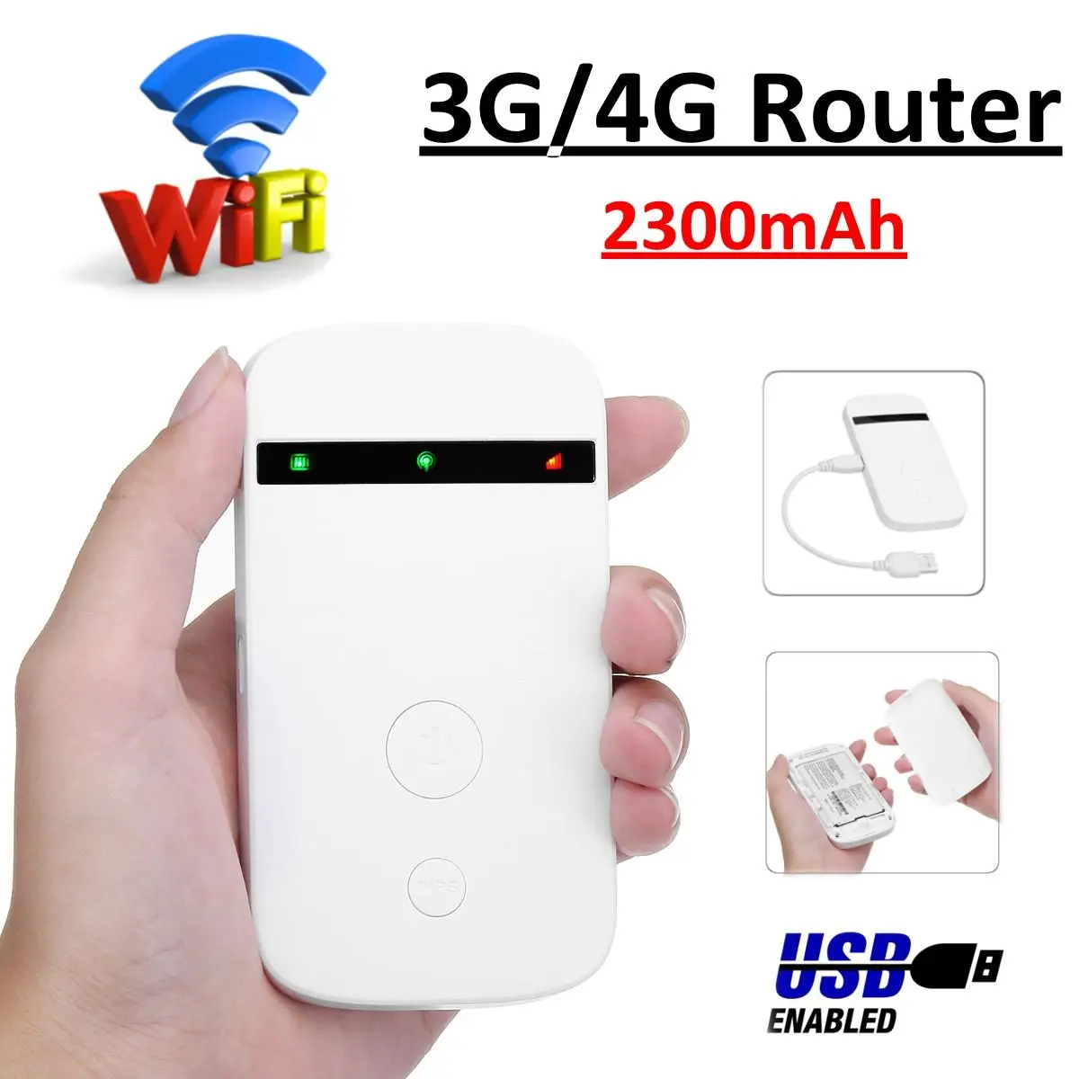 

Portable Wifi 3G 4G Router LTE Wireless Mobile Wifi Hotspot SIM Card Slot LTE-FDD 800 1800 2600mhz