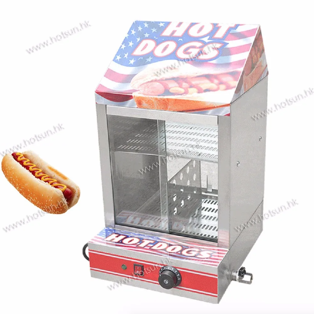 Commercial 110V 220V Countertop Electric Hot Dog Steamer Warmer