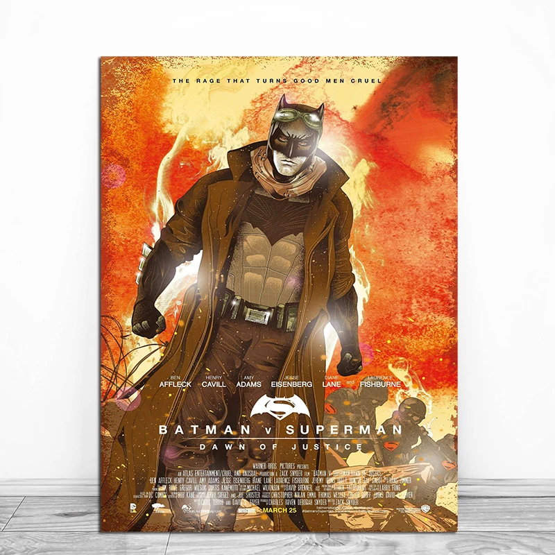 

Marvel Batman Superman Classic Canvas Prints Picture Modular Paintings For Living Room Poster On The Wall Home Decoration