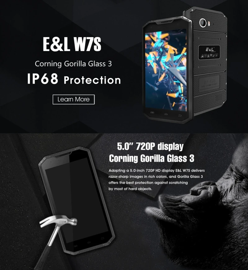 KXD E& L PROFY W7S смартфон 5,0 дюймов 2 ГБ+ 16 Гб Dual SIM 4G мобильный телефон MTK67 MIL-STD-810G Сертификация