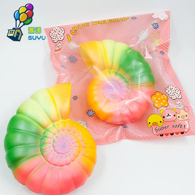 الجملة 20 قطع pu القوقع الأشرطة squishies اسفنجي لعبة ارتفاع بطيء للهاتف جامبو إكسسوارات المحمول المحمولة نوع لينة الملونة