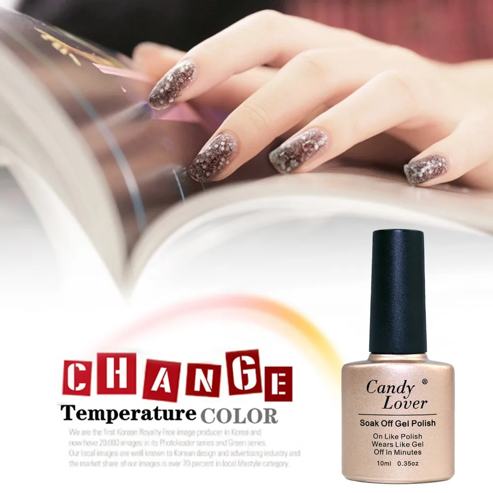 Candy Lover гель лак для ногтей темро изменение цвета #179|gel based nail polish|gel driergel mold |