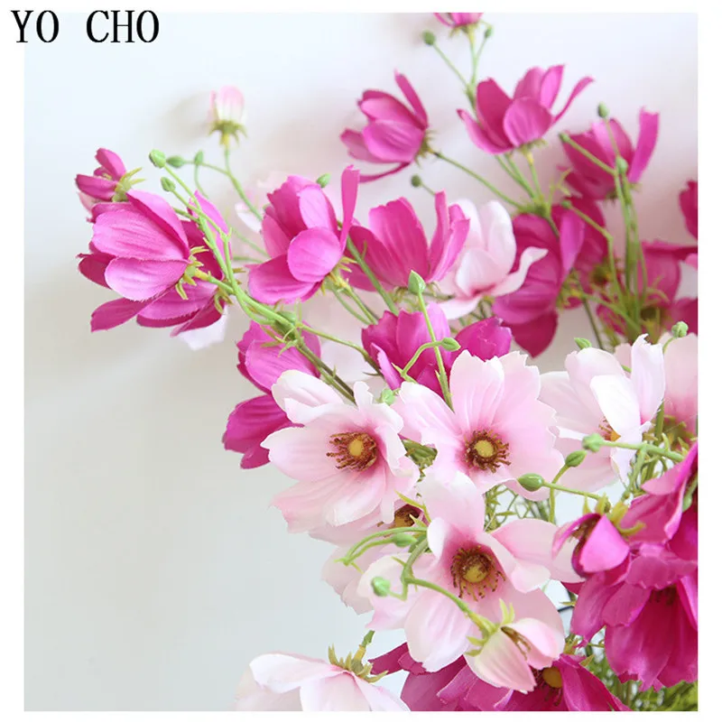 YO CHO 2 букет Искусственные цветы настоящий на прикосновение шелк цветок Coreopsis Galsang