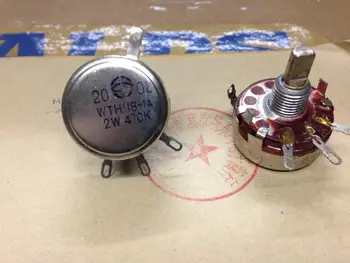 

5pcs ..2W potentiometer B470K 18MM axis..