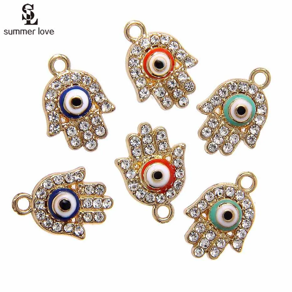 Lot 5 ou 10 Pendentif Main Doré Mat /" Hand Made /" 12mm Breloques Charms