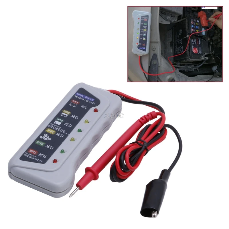 

Battery Tester Car Batter / Alternator Monitor Device 12V LED Display A25 dropshipping