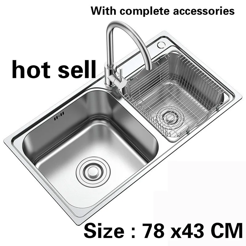 Free shipping Food grade 304 stainless steel hot sell kitchen sink