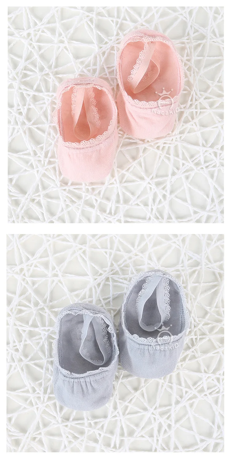 Kacakid/летние кружевные носки для маленьких девочек детские носки-башмачки удобные нескользящие носки для малышей