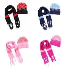 Уличная спортивная шапочка для бега Рождественская Снежинка Детская шляпа, шарф из двух предметов, спортивный костюм для бега, шапка для бега