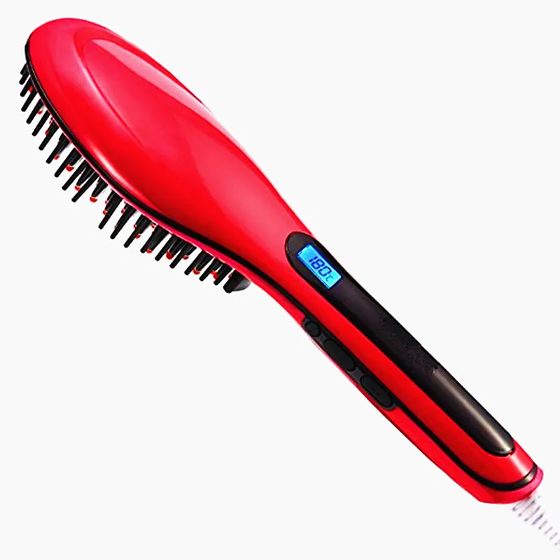 

Fast LCD Display Hair Brush Fast Hair Straightener Comb hair Electric brush comb Irons Auto Straight Hair Comb brush