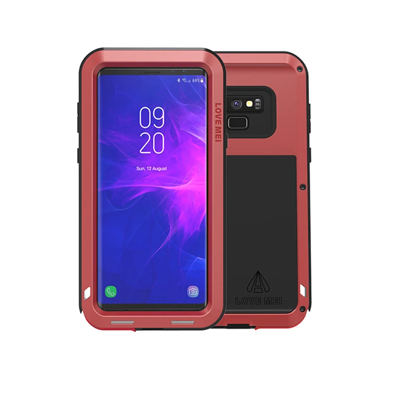 Love Mei Aluminum Metal Armor For Samsung Note 9 Shockproof Dirtproof Full Body Heavy Duty Case For Samsung Galaxy Note 9 Cover