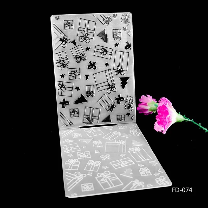 Kinds of Embossing Folders Plastic Scrapbooking For DIY Scrapbook Album Card Decorating Tool Crafts Card Paper Making Decoratio