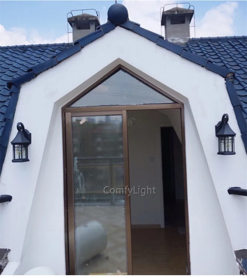 Sconce da Lâmpada de Vidro do Vintage Lâmpada de Parede ao ar Pátio com Jardim Varanda à Prova Iluminação de Parede Livre Levou Villa Designer Real Casa - Pátio d' Água 10 Cheap Luminárias de parede externas