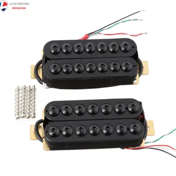 

Electric Guitar Pickup 2PCS Ceramic Magnet 7 String Guitar Humbucker Pickup Neck & Bridge Pickups Black