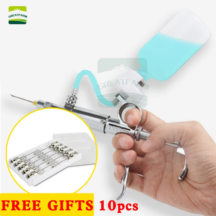 

Three usages 5ml Stainless steel veterinary continuous syringe prefillable syringe automatic vaccine syringe Shop new products