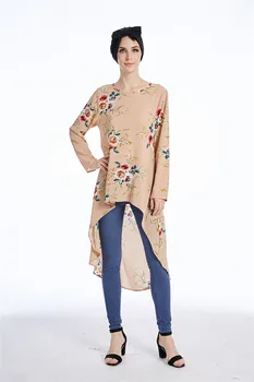 

Muslim fashion irregular swallow tail blouse for a Muslim women's garment