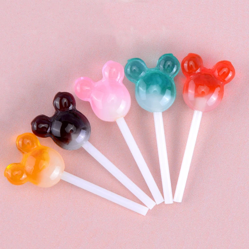

ZOCDOU 1 Piece Cat Lollipop Colorful Sweet Sharing Lolly Candy Ornament Small Statue Little Figurine Crafts Home Decoration